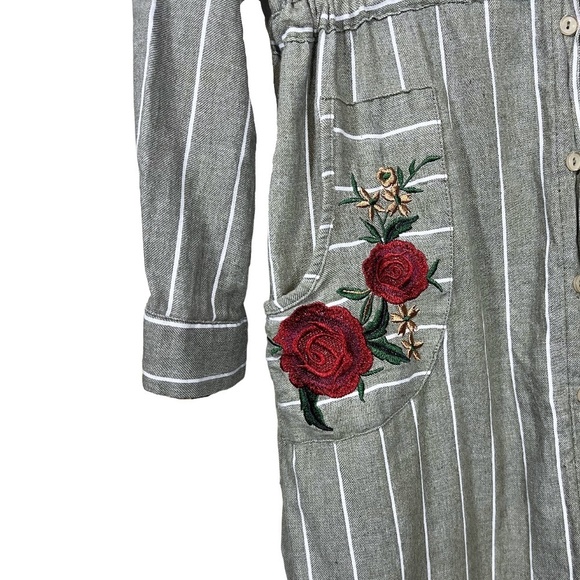 Aler size large tie waist embroidered dress - Picture 2 of 6